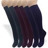 PASINI FASHION 3 Paia - Calze da donna lunghe in angora - Collezione ALL-DAY ANGORA - soffici, calde e confortevoli (Bordeaux-Antracite-Marine, 35-38)