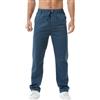 HOEREV Lino Cotone Pantaloni Pantaloni Disegno Stringa Cerniera