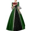 Meaunzyl Abito da Sera Lungo Donna Medievale Vittoriano per Il Rinascimento per Carnevale Halloween Feste Principessa Palazzo Vestito Gotico Pizzo Vintage Costume da Regina Donna Sera Costume dell'800
