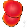SAUCER Lenti di ricambio premium e naselli per occhiali da sole Oakley Plaintiff OO4057 ad alta difesa, rosso fuoco polarizzate