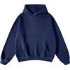 Hatant Felpe con Cappuccio da Uomo in Pile Pesante Felpe da Uomo Lavaggio Acido Felpa Atletica Oversize Pullover Abbinato per Coppie, Blu Reale, Medium