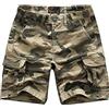 each women Pantaloncini Cargo mimetici da Uomo Pantaloncini mimetici da Uomo Multi-Tasche Combat Short Teens Cotton 1/2 Bottoms