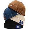 Faringoto Cappello in velluto a coste Docker Cap Brimless Cappelli per Uomo