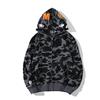 Yumenam Uomo Felpa con Cappuccio Stampa Testa di Squalo Cerniera Giacca con Cappuccio Cardigan Manica Lunga Hip Hop Tops Sweatshirt Camouflage Cappotto con Cappuccio