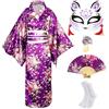CRFASIBE 5 Pezzi Kimono Donna Giapponese, Set di Yukata con Accessori