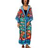 YouKD Donna Cardigan in Cotone Bohemian Kimono Lungo da Spiaggia Costume da Bagno Cover Up Vestito Taglia Grande Accappatoio, Taglia unica
