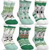 hometrixx 6 Paia Calze In Cotone Traspirante Bambino Calzini Corti Koala Verde Grigio Calzini Alla Caviglia 5-8 Anni