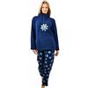 Infiore Pigiama Donna Pile Effetto Coral - Pigiama Donna Invernale Felpato e Morbido Pile (2860 Blu, S)