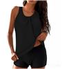Generico Costume da Bagno Tankini 2026 Copriletto da Spiaggia Due Pezzi con Pantaloni Modellanti Taglio Alto Tankini Donna Mare Curvy Costumi Bagno