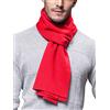 WANYING Sciarpa Uomo Giovane Autunno Inverno 6% Lana Morbido Business 180 × 30 cm Tinta Unita rosso
