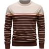 UUAISSO Maglione da Uomo Girocollo a Righe Coordinato con i Colori Felpe Pullover Lavorato a Maglia per Casual