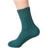 Hirsch Natur - Calzini spessi in pura lana (certificati KbT), disponibili in una varietà di colori Verde Foglia di t
