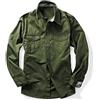Tianerhay Camicia da uomo a maniche lunghe in cotone casual con tasca, vestibilità regolare, Verde militare, XXL