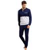 Il Granchio Pigiama Uomo Lungo in Caldo Cotone GP2084 (IT, Testo, XL, Regular, Regular, Standard, Blu)