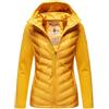 Navahoo Giacca in pile ibrida da donna con cappuccio e per escursionismo B852, giallo., XS