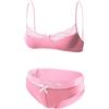 AIEOE Set di biancheria intima da uomo Sissy Lingerie in pizzo Reggiseno e slip Biancheria intima gay Set di biancheria intima con spalline sottili Bralette Reggiseno Crossdresser Lingerie Sexy Panty