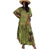 YOUKD Estate Floreale Costume da Bagno Lungo Kaftan Bohemian Loungewear Beach Cover Up Maxi Robe per Donna