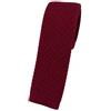 TigerTie qualità maglia cravatta - bordò borgogna monocromatico Uni