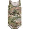 Landofgenie Body Uomo Camouflage Senza Maniche Tank Top Bodysuit Intera Pigiama Onesie per Adulti - Body Elasticizzato con Design Mimetico