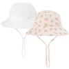 MASOCIO Cappello Neonata Bimba 2 Pezzi Cappellino Pescatore Bambina 1 2 Anni Estivo Sole Mare Anti UV Spiaggia 9 12 18 Cappello età 6-24 Mesi Multicolore 4