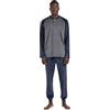 ADMAS MAGNIFIC Pigiama a maniche lunghe Velvet Basic Stripes da uomo, Marino, XL