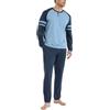 RAGNO Pigiama Uomo Lungo Serafino Cotone Leggero UA42N1