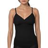 EGI Canotta Donna Scollo a V Forma del Seno, Canottiera Spalla Stretta in Micromodal, Top Intimo Sottogiacca Elegante con Scollatura a V, Articolo 1133 (IT, Testo, XL, Regular, Regular, Nero)