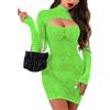 XIUSEMY Sexy Dessous Kleid für Frauen Fischnetz Hollow out Bodycon Stretchy Kleid Nachtwäsche Exotische Strand Cover Up Kleid