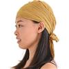CHARM Arricciatura Turbante Bandana Cappellino Testa Sciarpa Tutte Le Stagioni Stravagante Alla Moda Pirata Giallo Senape