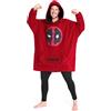 Marvel Felpa Uomo con Cappuccio Felpe Oversize Uomo in Pile Supereroi Avengers Captain America (Rosso/Nero)
