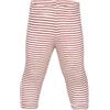 Engel, Leggings a righe, 70% lana biologica, 30% seta, prodotti in Germania, naturale/orchidea, 74/80 cm