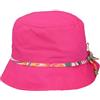 Riki Browns Cappello Donna Estivo a Campana in Cotone, Rosa o Bianco, Traspirante, con Nastro Floreale, Taglia 56-58 cm, UPF 15, Pieghevole e Leggero