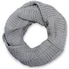 styleBREAKER Sciarpa ad anello in maglia fine a motivo a coste,Grigio chiar