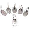 NanTun 304 Stainless Steel Oval Key Tags with Ring 20 pcs, Hollowed Number ID Tags Key Chain, Numbered Key Rings - 1 to 50