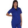 tessile astorino Ricamo 0 - Casacca Sanitaria Unisex - Giacca Ospedaliera per Uomo e Donna - Royal - Divisa per Dentista, Centri Sanitari, Infermiere, Ospedale, Operatore Sanitario (XL)