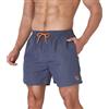 ZOXOZ Costume Uomo Mare Pantaloncini Costumi da Bagno Uomo Corto Surf Short Pantaloncino Uomo Piscina Impermeabile Pantaloncini Asciugatura Rapida Blu Denim S
