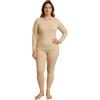 BEEYANOPAL Completo Intimo Termico Donna Invernale a Maniche Lunghe con Interno in Pile, Leggero, Elastico e Traspirante per Casa o Sport