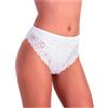JADEA Slip Donna in Cotone Modal, Offerta 6 e 12 Pezzi, Slip Donna Midi, Slip Donna con Pizzo 791 (6 Pezzi Bianco, 3)