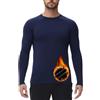 HUGE SPORTS Maglie Termiche da Uomo Invernale Biancheria Intima a Maniche Lunghe ad Asciugatura Rapida per Corsa Ciclismo Sci Blu Navy M
