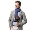 Brillabenny SCIARPA PASHMINA UOMO DONNA RAGAZZO LANA CASHMERE INVERNALE NATALE LUXURY SCARF BLU (5)