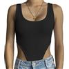 SHEKINI Body Donna Elegante Sexy Bodysuit Senza Maniche Scollo a U Shapewear Tops Contenitivo Modellante Intimo Body Donna Estivo Canottiera Top e Tanga Camicie Blusa Clubwear