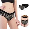 HEMSLEY Mutande Mestruali Ragazza - Slip Mestruali Ragazza - Mutandine Mestruale Anti-Perdita e Traspiranti - Mutandine 2 Pack (IT, età, 11 Anni, 12 Anni, Regular, Nero e Leopardato)