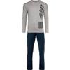 Sanetta Pigiama da ragazzo, 2 pezzi, lungo, pigiama, bambini, adolescenti, cotone, grigio/blu, 176 cm