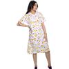 Leedya Camicia da Notte Donna Estiva, Made in Italy - Vestaglia 100% Cotone - Pigiama vestibilità Svasata e Morbida - Maniche Corte 7 Bottoni (706_FANT6_23_ Bianco, L)