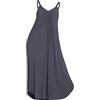 Generisch Camicia da notte da donna, estiva, senza maniche, lunga, da notte da donna, con spalline sottili, in viscosa, con scollo a V, traspirante, pigiama da notte, grigio., m