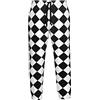 Ufuson Pantaloni della tuta da uomo con bandiera subacquea morbidi pantaloni da jogging fitness con 2 tasche laterali, Nero Bianco A Scacchi, 36-41