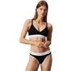 Calvin Klein Donna Slip Brasiliana Cotone Elasticizzato, Nero (Black), XL