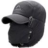 TopHomer Cappello bomber invernale con paraorecchie e maschera rimovibile antivento caldo cotone termico cappello per cacciatore cacciatore