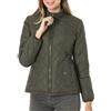 Generisch Giacca trapuntata da donna, leggera, con cappuccio, invernale, calda, per le mezze stagioni, antivento, corta, giacca invernale spessa, a maniche lunghe, buffer, casual, outerwear comfort