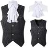 pvucpot Uomo Gilet Formale Uniforme Monopetto Gotico Steampunk Vittoriano Broccato Gilet Tailcoat